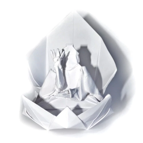Origami Buddha Hojyo Takashi front face