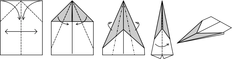 Paper airplane folding instructions