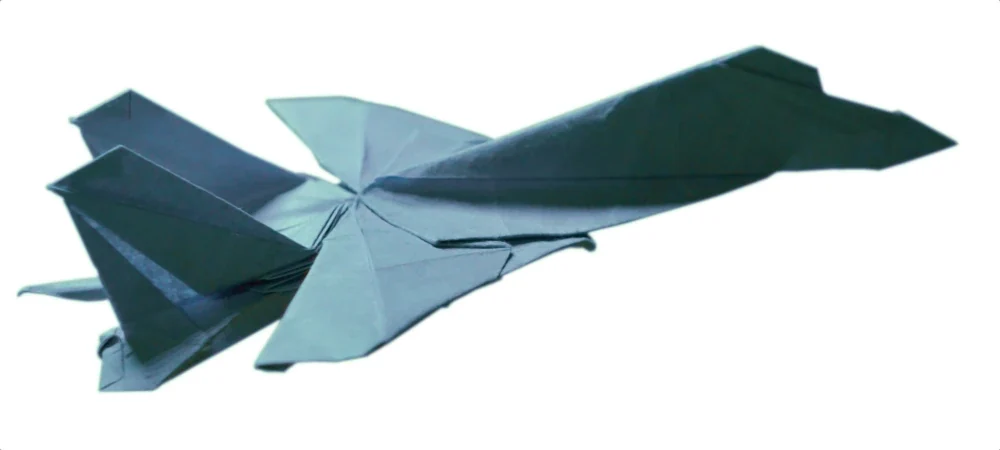 Sukhoi Su-27 Origami Modell