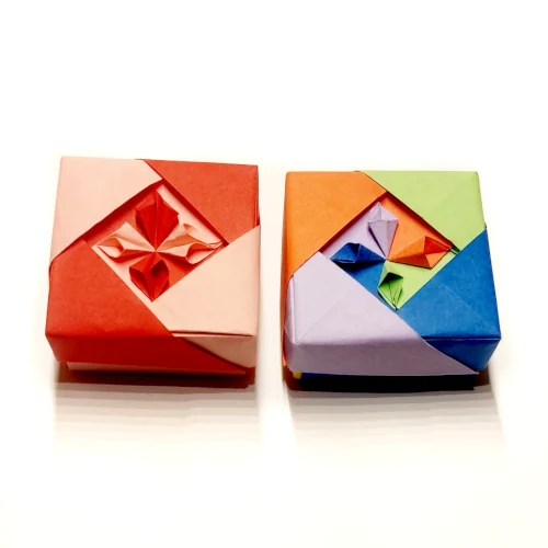 Origami square box, modular (Fuse)